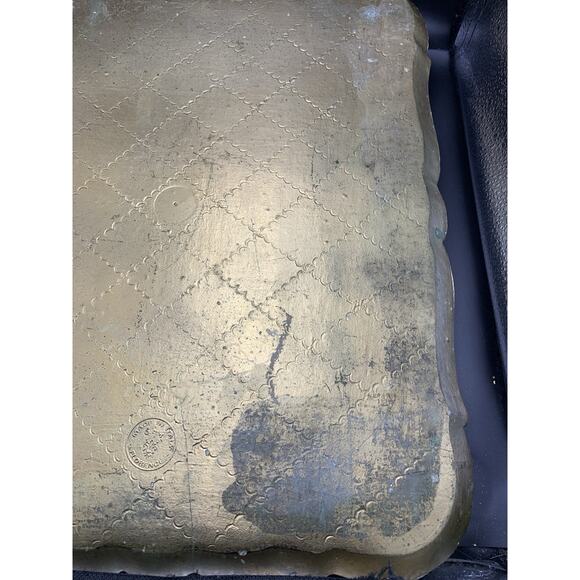 Vtg OFM Florence Italy rectangle ornate tray, serving Vanity Display 16.5”x 12.5 - Picture 7 of 11